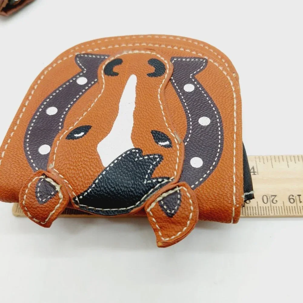 Claire's Pocket Wallet Horse Small Mini Brown Horse Shoe - Picture 4 of 10